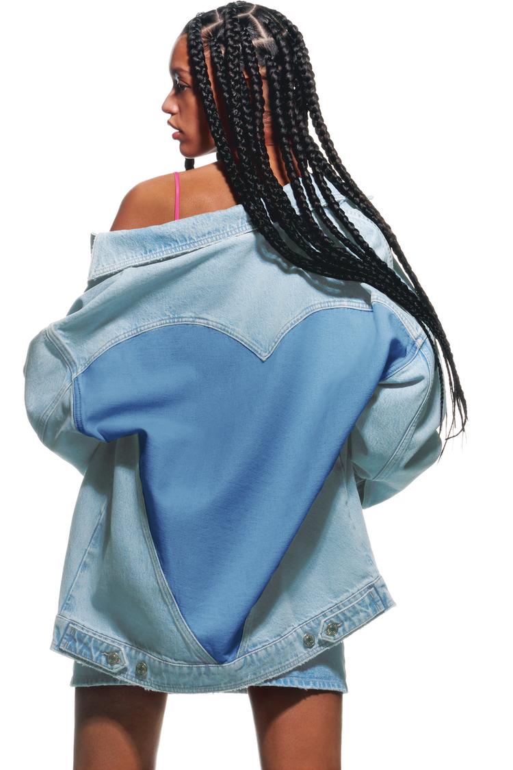 DENIM JACKET WITH FULL SLEEVES Light blue ZARA United States